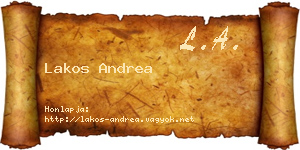 Lakos Andrea névjegykártya