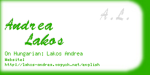 andrea lakos business card
